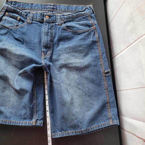 Vintage US Polo Assn Men’s Sz 36 Jean Shorts, Y2K Denim Baggy Carpenter Shorts - Picture 12 of 13